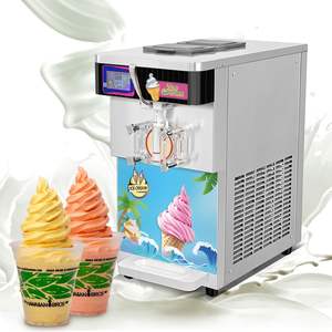 Nouvelle machine à crème glacée commerciale de comptoir, saveur unique, service en douceur, trémie de pré-refroidissement, écran tactile, haute production - Product Image 1