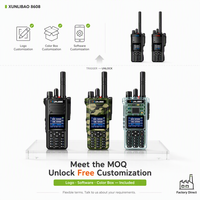 XUNLIBAO 8608 Fabricant OEM ODM Logo Personnalisé Radio Bidirectionnelle HAM Multi-Bandes 10W 199 Canaux Type-C pour Distributeurs et Marques