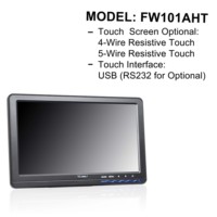 FEELWORLD FW101AHT 10.1" 1024x600 Industrial TFT LCD Touch Screen Monitor with HDMI VGA AV Inputs OEM Factory Direct Bulk Order