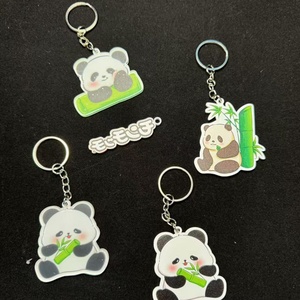 Custom Clear Acrylic <b>Keychain</b> with Cartoon Epoxy Keycharm Plastic Key Ring for <b>Anime</b> Custom Logo Fabrication Services - Product Image 1
