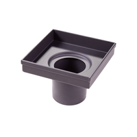 Grille de drainage linéaire anti-insectes de 4 pouces pour salle de bain et douche d'hôtel, en acier inoxydable 304, avec bride