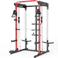 Barra de entrenamiento con cable para remo bajo, equipo de fuerza para todo el cuerpo, jaula de potencia, rack de potencia, rack de sentadillas multifuncional