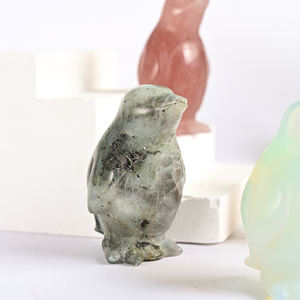 atural Hand Carved Crystal <b>Penguin</b> Carving High Quality Energy Healing Gemstone Figurine for Home Office Decor Wholesale - Product Image 2