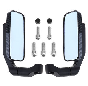 กระจกมองหลังแบบยูนิเวอร์แซลลายคาร์บอนไฟเบอร์สำหรับรถมอเตอร์ไซค์ CBR650R ปี 2025 กระจกสีฟ้า - Product Image 3