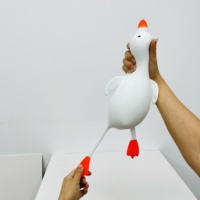 Jouet à presser en forme de canard géant, à remontée lente, anti-stress, en caoutchouc TPR souple, pour enfants et adultes