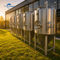 Équipement de brassage d'alcool TONSEN 1000L, cuve en acier inoxydable, kit de fermentation avec pompe PLC et réservoir sous pression, garantie de 3 ans