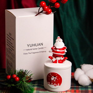 Yu Huan Santa Claus Scented Candle Cylinder Holiday Fragrance Christmas Decor Gift - Product Image 1