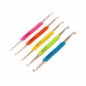 Ganchillo de aluminio de doble punta de goma suave de Color TPR, herramienta de tejer a mano ganchillo de lana ganchillo de metal a prueba de óxido - Product Image 5