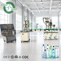 Usine d'embouteillage d'eau minérale semi-automatique à faible investissement, 500 BPH, 12 têtes, complète avec traitement d'eau par osmose inverse, pour bouteilles en plastique de 0,1 à 2 L