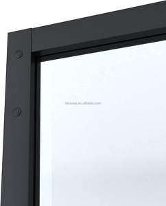 Salon salle de bain douche intérieure cuisine amérique vente chaude porte de <span class=keywords><strong>grange</strong></span> en aluminium mat noir portes de <span class=keywords><strong>grange</strong></span> coulissantes en verre - Product Image 5