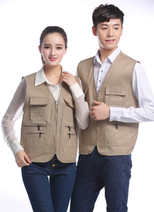 2025 <span class=keywords><strong>gilet</strong></span> de travail <span class=keywords><strong>sans</strong></span> manches en polyester de haute qualité pour hommes avec logo personnalisé multi-poches et fermeture à glissière - Product Image 5