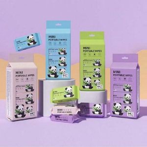 8 paquets de lingettes nettoyantes combo, mini lingettes désinfectantes pour les mains, lingettes humides mini format poche - Product Image 5