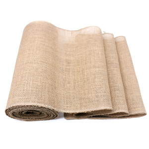 Chemin de <span class=keywords><strong>table</strong></span> rustique en jute naturel, 12 po x 33 pi, rouleau de toile de jute vintage pour mariages, événements, fêtes, décoration de <span class=keywords><strong>table</strong></span> et de maison - Product Image 4