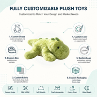Boneka Dinosaurus Hijau Kawaii, Mainan Hewan Isi Dakron Lembut dengan Duri, Berbaring, untuk Hadiah Ulang Tahun Anak, Grosir