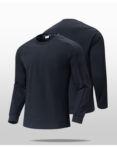 Camiseta Deportiva Personalizable para Hombre, para Fitness, Running, Entrenamiento, Primavera, Otoño, Invierno, Manga Larga, Cuello Redondo con Cierre - Product Image 6