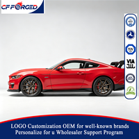 Jantes forgées en carbone personnalisées de qualité supérieure, 2 pièces, bronze satiné, 5x114.3, 19-20 pouces, pour Mustang Shelby GT350R