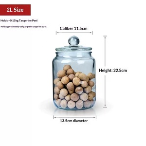 Botellas de Vidrio Herméticas, Frascos Transparentes Grandes para Almacenar Piel de Mandarina, Té y Alimentos, Tapas de Plástico, Modernas, Minimalistas y Ecológicas - Product Image 4