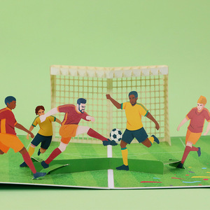 Custom 3D Pop up Soccer <strong>Football</strong> Greeting Card Paper Carving Birthday Wish Creative Gift Message Thank You Card for Kid Adult - Product Image 3