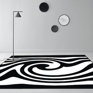 <span class=keywords><strong>Tappeto</strong></span> da 10mm antiscivolo moderno fatto a macchina <span class=keywords><strong>nero</strong></span> <span class=keywords><strong>bianco</strong></span> per soggiorno <span class=keywords><strong>e</strong></span> camera da letto, - Product Image 3