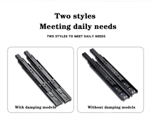 45mm bóng mang ngăn kéo RUNNERS 3 lần mở rộng đầy đủ mềm đóng Ngăn kéo trượt phần cứng đồ nội thất - Product Image 5