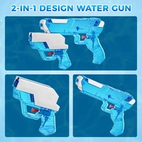 Mini pistolet à eau portable 2 en 1 puissant jeu de tir à longue distance pour l'extérieur, l'été et les aventures des enfants.