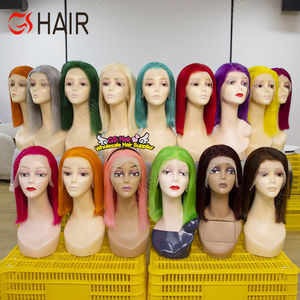 GS <span class=keywords><strong>Megalook</strong></span> Fournisseurs de perruques Bob droites à double tirage, Perruque dentelle frontale en cheveux humains, vente en gros de perruques dentelle frontale HD en cheveux vietnamiens bruts - Product Image 1