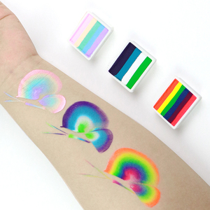 Profesional Aqua pintura UV neón Arco Iris acrílico caja fácil múltiple pastel húmedo 30g <span class=keywords><strong>Bodypaint</strong></span> para cara agua activada - Product Image 5