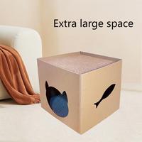 OEM ODM Personnalisé Écologique Carton Ondulé Interactif avec Catnip pour Chatons Maison à Gratter Durable pour Chats d'Intérieur