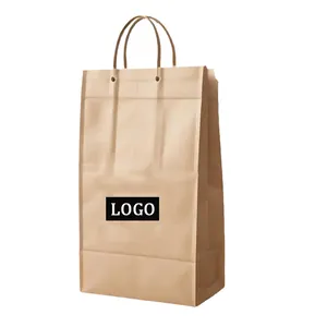Bolsas De Regalo De Papel Kraft Paper Bag Recyclable for Grocery Store