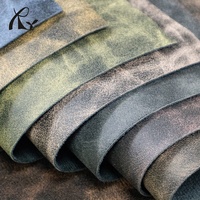 Tissu PU Camouflage Irrégulier Effet Vieilli 1,0 mm pour Bottes, Sacs à Dos et Sacs à Main