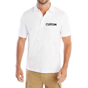 Alta calidad 100% algodón personalizado para Polos para hombres logotipo bordado ajustado uniforme Golf camiseta patrón sólido Jersey - Product Image 1