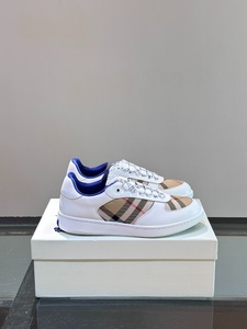 NEWDISCVRY Step Series Chaussures de <span class=keywords><strong>marche</strong></span> tendance à lacets légères confortables respirantes en cuir véritable avec semelle en caoutchouc Burberries - Product Image 1