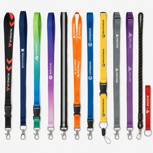 Cordón de liberación rápida con logo personalizado impreso, soporte personalizado para tarjetas de identificación, para llaves, teléfono, muñeca o cuello, para eventos laborales y escolares. - Product Image 2