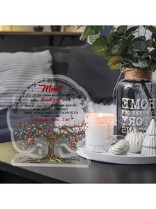 [2D Flat] Heartfelt Acrylic Mom Appreciation Plaque - Meaningful Desk Decor <strong>Gift</strong> for Mother, Bonus , <strong>Stepmom</strong>, Mother-In-Law - No - Product Image 6