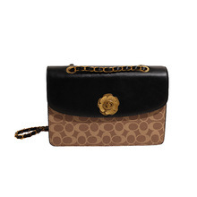 Sac à bandoulière décontracté vintage de luxe pour femme, design géométrique carré, en PU, avec chaînes et <span class=keywords><strong>sangle</strong></span> réglable. - Product Image 1