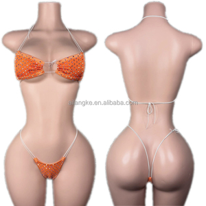 Hot Selling Lowest Price Nightclub Wear <strong>Fishnet</strong> Rhinestone Stripper <strong>Outfits</strong> - Product Image 3