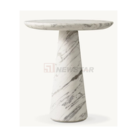 Plinthe en pierre naturelle piédestal présentoir Table d'appoint ronde haute Meubles de salon Table basse en marbre Table d'appoint