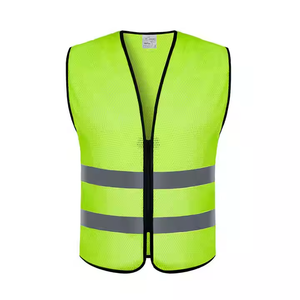 Logo personnalisable Gilet de sécurité routière réfléchissant en maille jaune légère classe 2 - Product Image 1