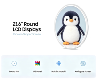 Pantalla Táctil LCD de 23.6 Pulgadas, Cartel Digital de Alto Brillo, Táctil Capacitivo/Infrarrojo, a Todo Color, para Uso en Interiores, Uso en Ascensores, SDK