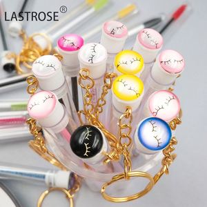 Al por mayor, aplicadores de máscara de pestañas desechables de cristal con logotipo privado en tubo, cepillos pequeños para pestañas de marca privada con llavero - Product Image 5