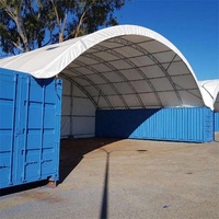Carpa de Almacenamiento Industrial de Acero con Arco para Equipos y Vehículos, Contenedor de Doble Estructura Resistente, Refugio Tipo Domo
