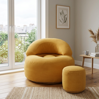 Pouf de salon compressé sous vide, design moderne, pour appartement et villa, rembourré en éponge, confortable et relaxant