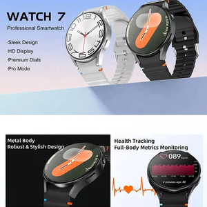 Pulsera de deportes al aire libre BT Call Round Heart Rate Full Touch Smart Phone Watch Cargador inalámbrico Reloj impermeable <span class=keywords><strong>7</strong></span> Max Smartwatch - Product Image 2