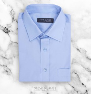 เสื้อเชิ้ตแขนยาวสำหรับผู้ชาย,เสื้อเชิ้ตผู้บริหารทำจากผ้าฝ้าย100% สำหรับผู้ชายจาก Steve & James มีบริการ OEM - Product Image 1