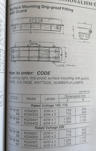 Montaje de superficie IMPA781861 ~ 791867, accesorio a prueba de goteo con protector marino, luces de techo <span class=keywords><strong>fluorescentes</strong></span> herméticas - Product Image 2