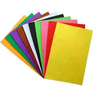 Factory Price Polyester Felt Sheet Sticky Non-Woven Fabric DIY Craft Felt hard felt cloth a4 size