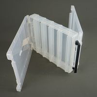 Boîte de rangement de leurres en plastique transparent double face multifonction Selco