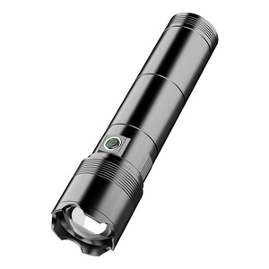 Projecteur en alliage d'aluminium 19Baba, portée de 100 à 200 m, lampe torche rechargeable avec zoom, utilisation en extérieur et à domicile - Product Image 1
