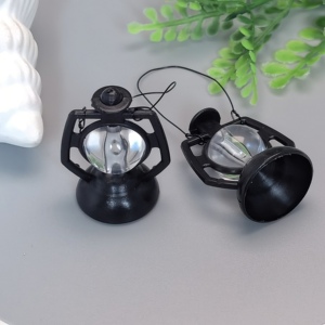 Mini Lámpara de Queroseno Negra de 35 mm de Alto, Linterna en Miniatura, Accesorios de Decoración para Casa de Muñecas, Escala 1:12 - Product Image 4