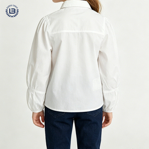 เสื้อเชิ้ตเด็กผู้หญิง แขนยาว คอปกตุ๊กตา แต่งกระดุม ผ้าฝ้าย ระบายอากาศดี สวมใส่สบาย เหมาะสำหรับใส่ในชีวิตประจำวัน - Product Image 4